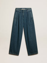 Golden Goose Women’s blue cotton pleated pants