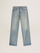 Golden Goose Women's washed jeans with all-over eyelets