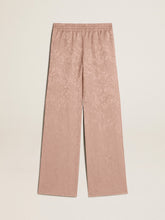 Golden Goose Women's pink viscose pants with floral pattern