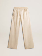 Golden Goose Women's light beige silk and viscose joggers