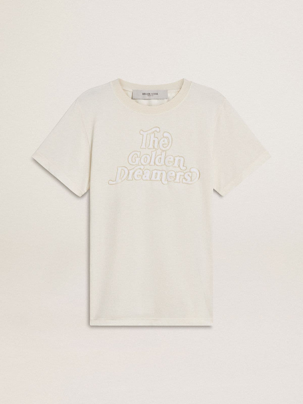 Golden Goose Women's white T-shirt with print on the front