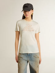 Golden Goose Women's white T-shirt with print on the front