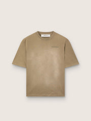 Golden Goose Unisex T-shirt in beige cotton jersey with embroidered logo