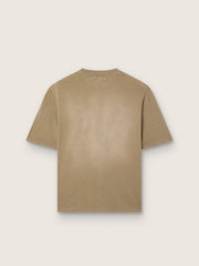 Golden Goose Unisex T-shirt in beige cotton jersey with embroidered logo