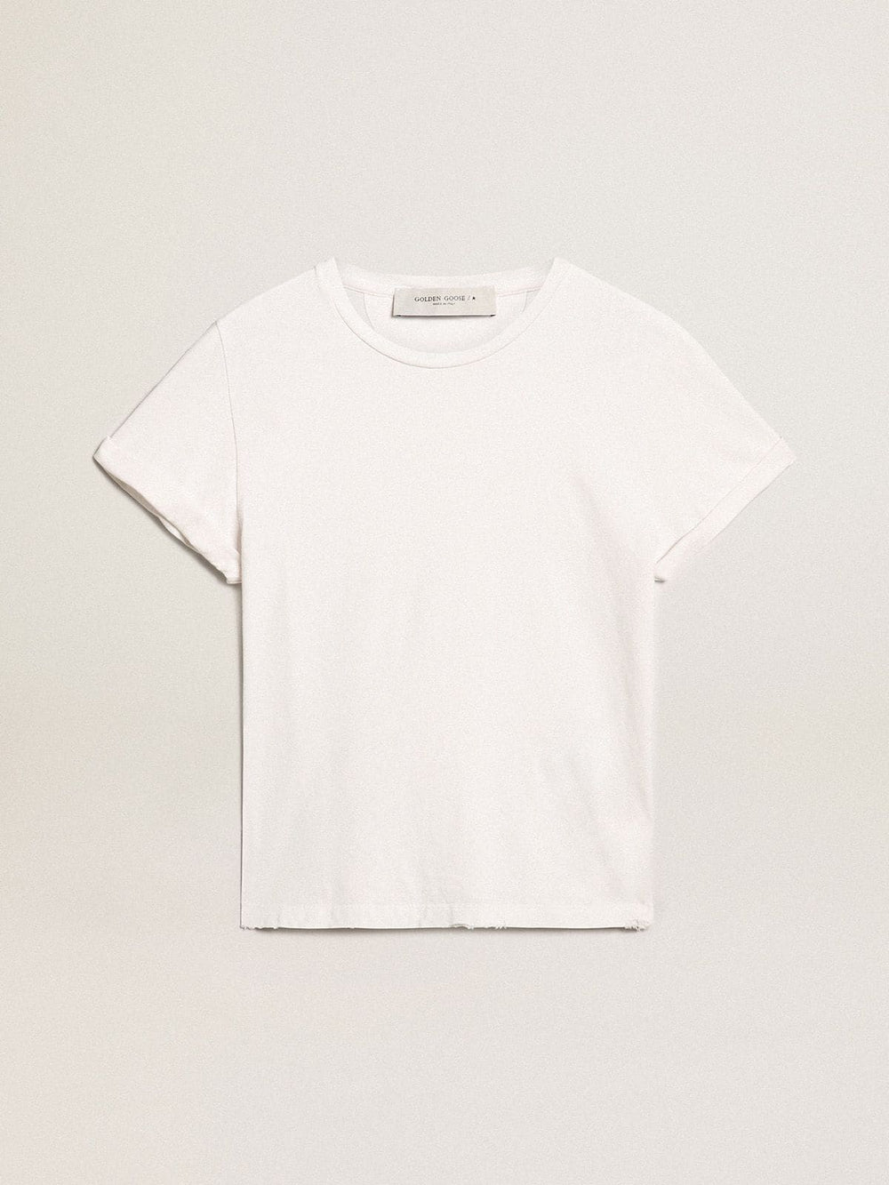 Golden Goose Distressed regular-fit women’s T-shirt in white