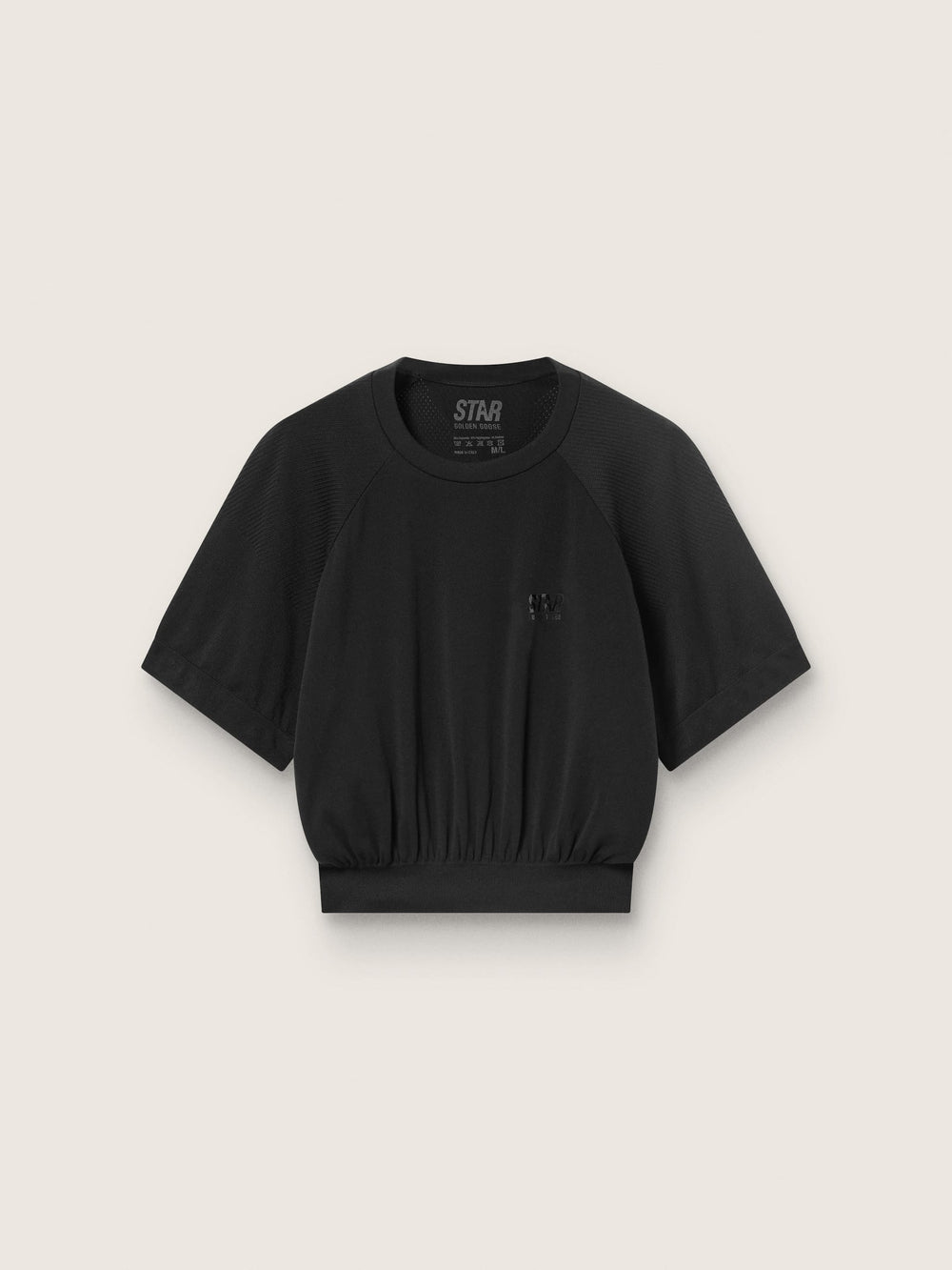 Golden Goose Women's black cropped sports T-shirt