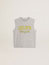 Golden Goose Women's gray sleeveless T-shirt with yellow print