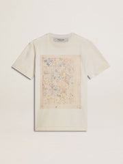 Golden Goose Women's white T-shirt with floral print
