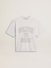 Golden Goose Women's lightweight white linen T-shirt with print