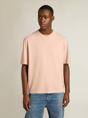 Golden Goose Powder-pink T-shirt with reverse logo on the back - Jersey Capsule