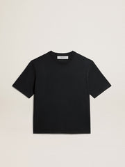 Golden Goose T-shirt in washed black with reverse logo on the back - Jersey Capsule