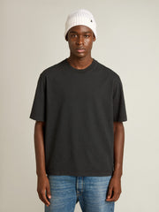 Golden Goose T-shirt in washed black with reverse logo on the back - Jersey Capsule