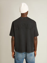 Golden Goose T-shirt in washed black with reverse logo on the back - Jersey Capsule