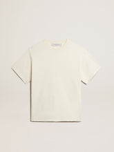 Golden Goose T-shirt in aged white with reverse logo on the back - Jersey Capsule