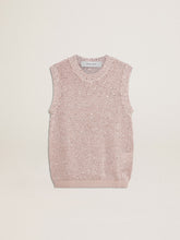 Golden Goose Mesh knit top with sequins and contrasting details