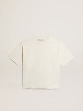 Golden Goose T-shirt in aged white with reverse logo on the back - Jersey Capsule