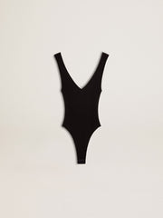 Golden Goose Women's black V-neck bodysuit