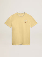 Golden Goose Women's T-shirt in cotton jersey with embroidery on the neck and heart