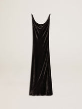 Golden Goose Women's black velvet-effect slip dress