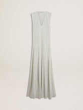 Golden Goose Women’s baby blue dress with vertical striped pattern