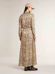 Golden Goose Women's silk-blend midi dress with a floral print