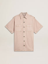 Golden Goose Women's oversized fit pink dyed denim shirt