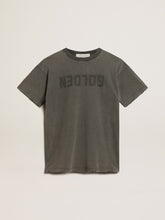 Golden Goose Women's gray T-shirt dress with distressed treatment