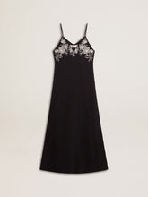 Golden Goose Women’s black slip dress with embroidery