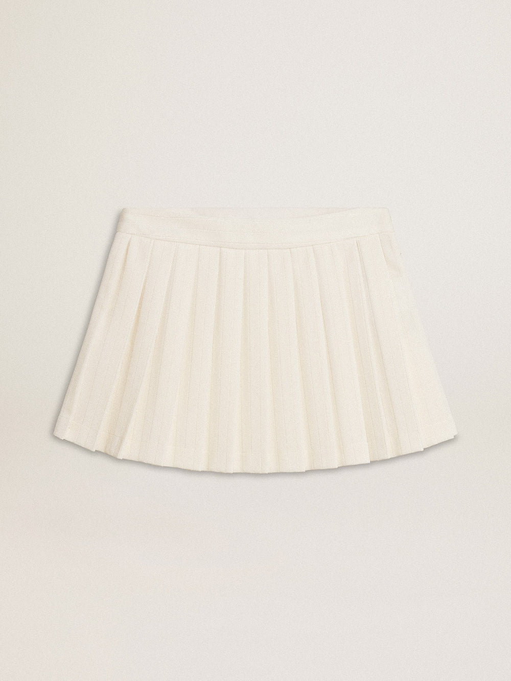 Golden Goose White pleated Star miniskirt