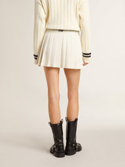 Golden Goose White pleated Star miniskirt