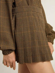 Golden Goose Wool pleated mini skirt