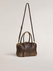 Golden Goose Vita Bag in brown vintage leather with gold details