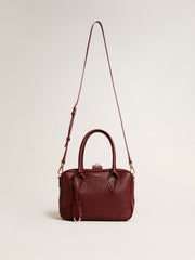 Golden Goose Vita Bag in burgundy leather with gold details