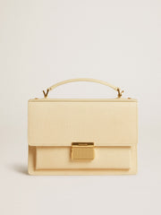 Golden Goose Venezia Bag in beige python-print leather with gold details