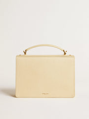 Golden Goose Venezia Bag in beige python-print leather with gold details