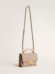 Golden Goose Venezia Bag in beige boarded leather with gold details