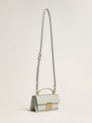 Golden Goose Small Venezia Bag in mineral-gray boarded leather with gold details