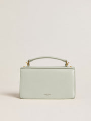 Golden Goose Small Venezia Bag in mineral-gray boarded leather with gold details