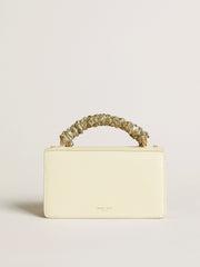 Golden Goose Small Venezia Bag in butter-colored boarded leather with braided scarf
