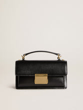 Golden Goose Small Venezia Bag in black boarded leather with gold details