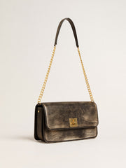 Golden Goose Gioia Bag in black vintage leather with gold details