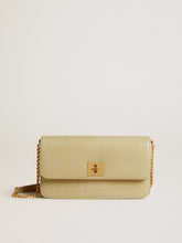 Golden Goose Gioia Bag in mineral-gray sheepskin leather with gold details