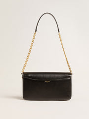 Golden Goose Gioia Bag in black boarded leather with gold details