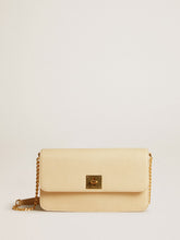 Golden Goose Gioia Bag in vanilla-colored sheepskin leather with gold details