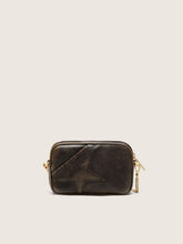 Golden Goose Mini Star Bag in distressed dark-brown leather with tone-on-tone star
