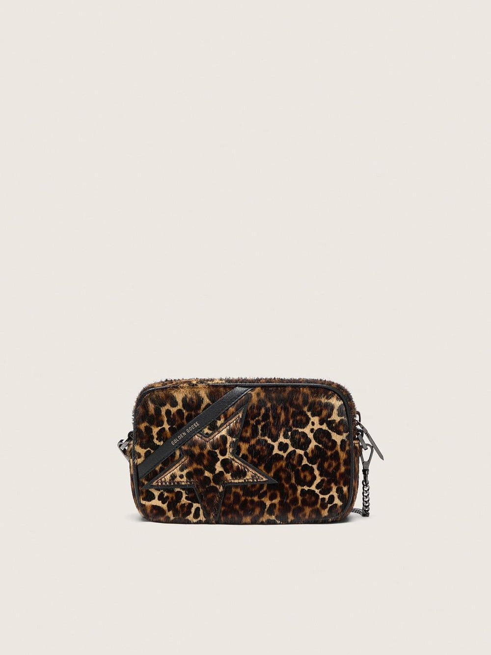 Golden Goose Mini Star Bag in animal-print pony skin with tone-on-tone star