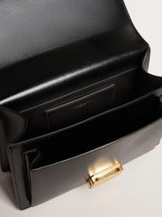 Golden Goose Venezia Bag in black boarded leather with scarf and double charm