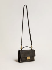 Golden Goose Venezia Bag in black distressed leather with gold details