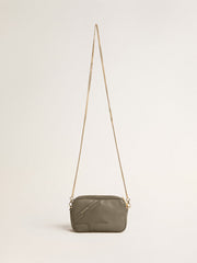 Golden Goose Mini Star Bag in sage-green leather with tone-on-tone star