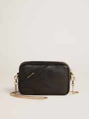 Golden Goose Mini Star Bag in black leather with tone-on-tone star